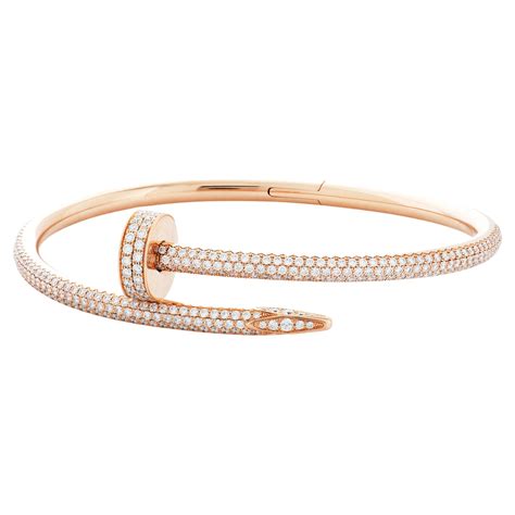 cartier one diamond bracelet|cartier all diamond nail bracelet.